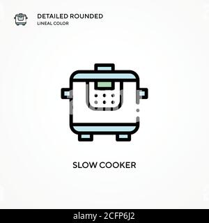 Slow Cooker Rgb Color Icon Stock Illustration - Download Image Now