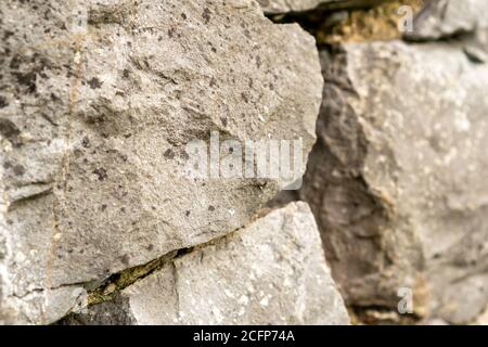 Close-up of natural large stones. Abstract texture. Selective focus. Stock Photo