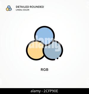 Rgb vector icon. Modern vector illustration concepts. Easy to edit and customize. Stock Vector