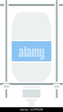 Drop Counter Icon. Flat Color Design. Vector Illustration. Stock Vector