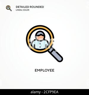 Employee vector icon. Modern vector illustration concepts. Easy to edit and customize. Stock Vector
