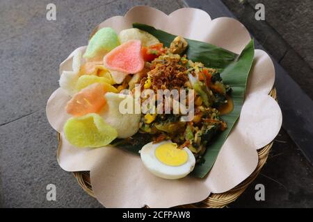Gado gado, Indonesian restaurant style dish Stock Photo