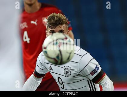 Basel, Switzerland. 06th Sep, 2020. Football: Nations League A, Switzerland - Germany, group stage, group 4, 2nd matchday at St. Jakob-Park. Timo Werner from Germany in action. Credit: Christian Charisius/dpa/Alamy Live News Stock Photo