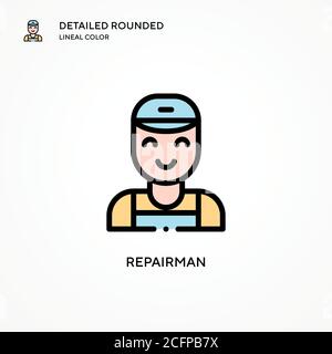 Repairman vector icon. Modern vector illustration concepts. Easy to edit and customize. Stock Vector