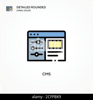 Cms vector icon. Modern vector illustration concepts. Easy to edit and customize. Stock Vector