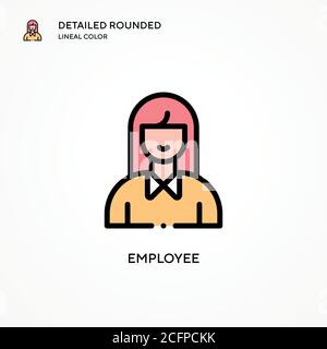 Employee vector icon. Modern vector illustration concepts. Easy to edit and customize. Stock Vector