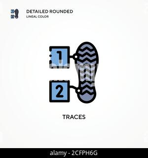 Traces vector icon. Modern vector illustration concepts. Easy to edit and customize. Stock Vector