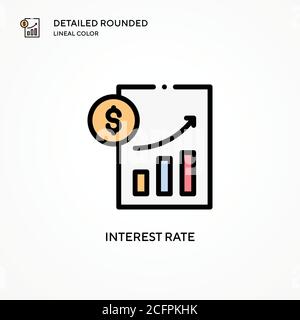 Interest rate vector icon. Modern vector illustration concepts. Easy to edit and customize. Stock Vector