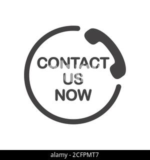 Contact us icon. Attendance number symbol. Black sign on white background. Stock Vector