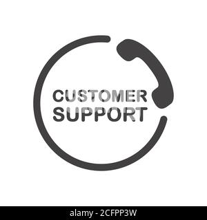 Customer support icon. Attendance number symbol. Black sign on white background. Stock Vector