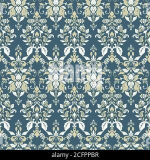 Damask seamless floral pattern. Seamless vector wallpapers Stock Vector