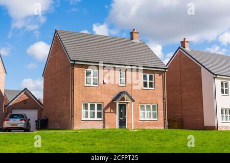 New build detached home in the new Stortford Fields housing estate development in Bishop's Stortford, Hertfordshire. UK Stock Photo