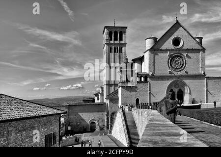 Edifici della Basilica di San Francesco d'Assisi Stock Photo