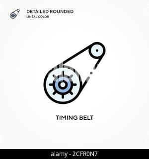 Timing belt vector icon. Modern vector illustration concepts. Easy to edit and customize. Stock Vector