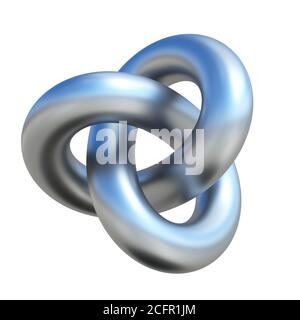 Infinite three dimensional shape, 3d rendering Stock Photo