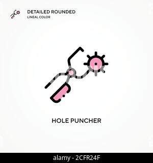 Hole Punch Icon Illustration Material Stock Illustration