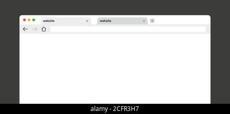 Browser Website Search Internet Vector Tab Template Stock Vector