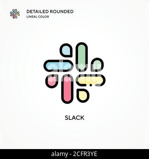 Slack vector icon. Modern vector illustration concepts. Easy to edit and customize. Stock Vector