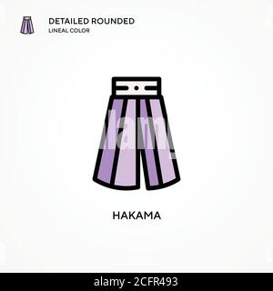 Hakama vector icon. Modern vector illustration concepts. Easy to edit and customize. Stock Vector