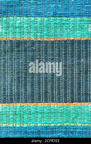 Close up of beautiful colorful hand made motley rug or carpet Stock Photo