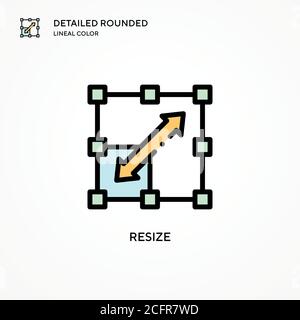 Resize vector icon. Modern vector illustration concepts. Easy to edit and customize. Stock Vector