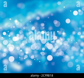 Blue abstract background with blur lights Stock Photo
