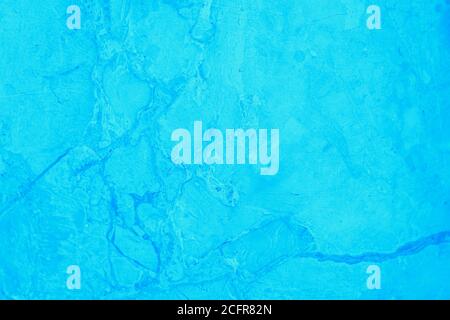 Turquoise wall with marble pattern. Stone surface texture background Stock Photo