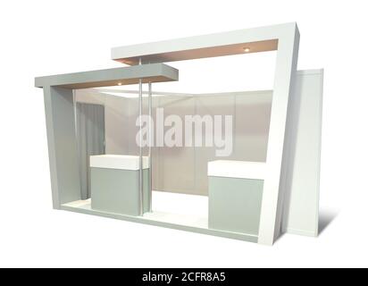 Exhibition stand display trade booth Stock Photo