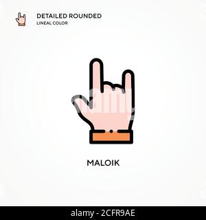 Maloik vector icon. Modern vector illustration concepts. Easy to edit and customize. Stock Vector