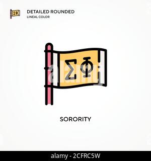 Sorority vector icon. Modern vector illustration concepts. Easy to edit and customize. Stock Vector