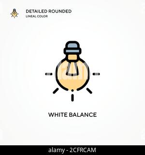 White balance vector icon. Modern vector illustration concepts. Easy to edit and customize. Stock Vector