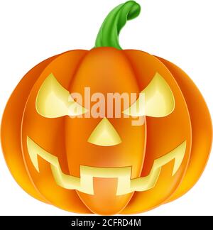 Pumpkin Halloween Jack O Lantern Cartoon Stock Vector