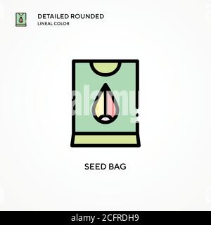 Seed bag vector icon. Modern vector illustration concepts. Easy to edit and customize. Stock Vector