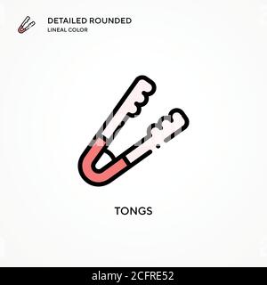 Tongs vector icon. Modern vector illustration concepts. Easy to edit and customize. Stock Vector