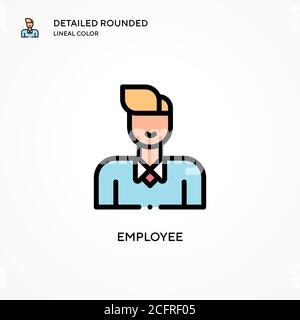Employee vector icon. Modern vector illustration concepts. Easy to edit and customize. Stock Vector