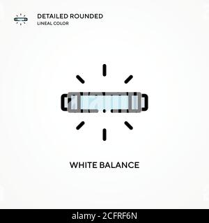 White balance vector icon. Modern vector illustration concepts. Easy to edit and customize. Stock Vector