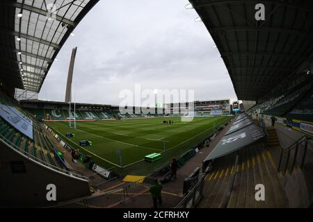 General inside view during the English championship, Gallagher Premiership Rugby Union match between Northampton Saints and Exeter Chiefs on September