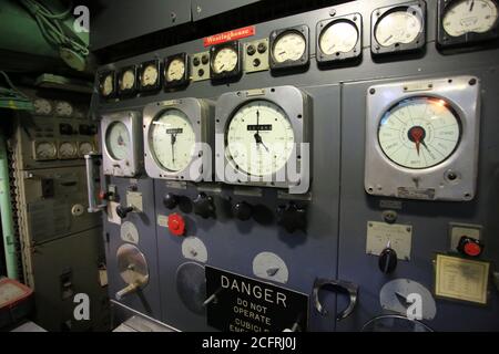 intrepid sea air space museum in New York. Interpid Sea AIr Space Museum showcases the aircraft carrier the former USS Intrepi Stock Photo