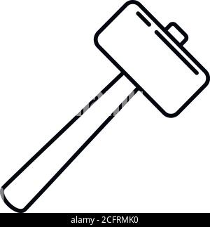 Tiler sledge hammer icon. Outline tiler sledge hammer vector icon for web design isolated on white background Stock Vector