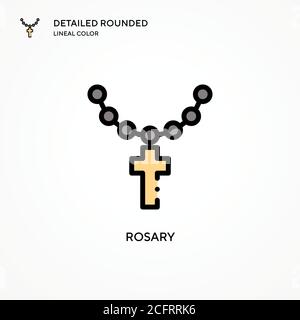 Rosary vector icon. Modern vector illustration concepts. Easy to edit and customize. Stock Vector
