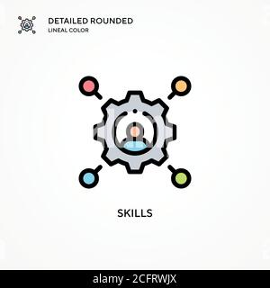 Skills vector icon. Modern vector illustration concepts. Easy to edit and customize. Stock Vector