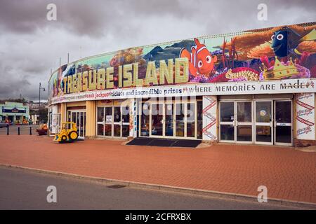 Amusement park, Whitmore Bay, Barry Island, South Wales Stock Photo