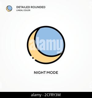 Night mode vector icon. Modern vector illustration concepts. Easy to edit and customize. Stock Vector
