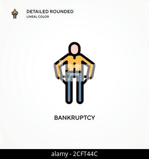 Bankruptcy vector icon. Modern vector illustration concepts. Easy to edit and customize. Stock Vector
