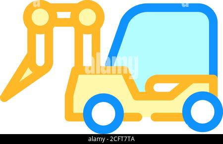 rotary hammer on wheels line icon vector illustration Stock Vector ...
