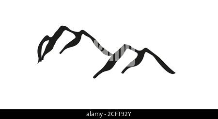Mountain icon logo. Vector illustration icon Stock Vector