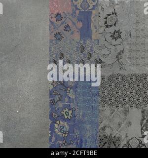 european tile design. blue design Stock Photo