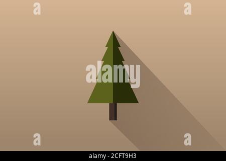 Vintage Christmas card with tree and ornaments, Xmas card Stock Vector
