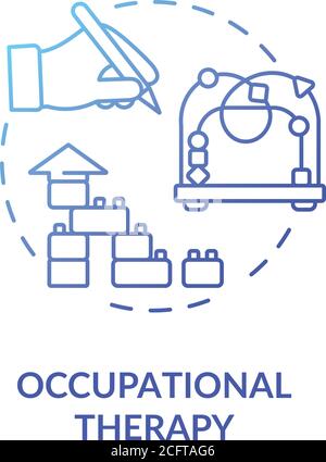 Occupational therapy concept icon Stock Vector
