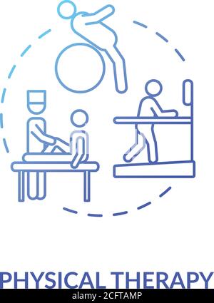 Physical therapy concept icon Stock Vector